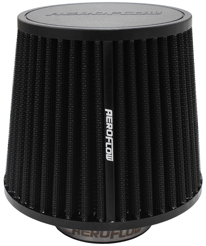 Aeroflow Performance 5-7/64" (130mm) High x 5-29/32" (150mm) Base O.D x 4-39/64" (117mm) T Aeroflow Universal 2-1/2" (63mm) Clamp-On Polyurethane Tapered Pod Filter AF2711-4450 SR