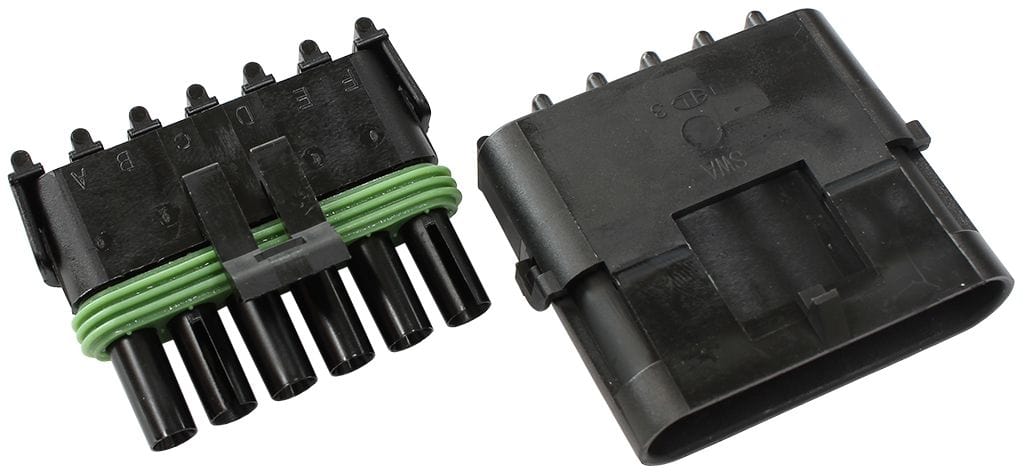 Aeroflow Performance 6 Pin Connector Suit 18-20 AWG To 14-16 AWG Wire Aeroflow Weatherpack Connector AF49-8506 SR