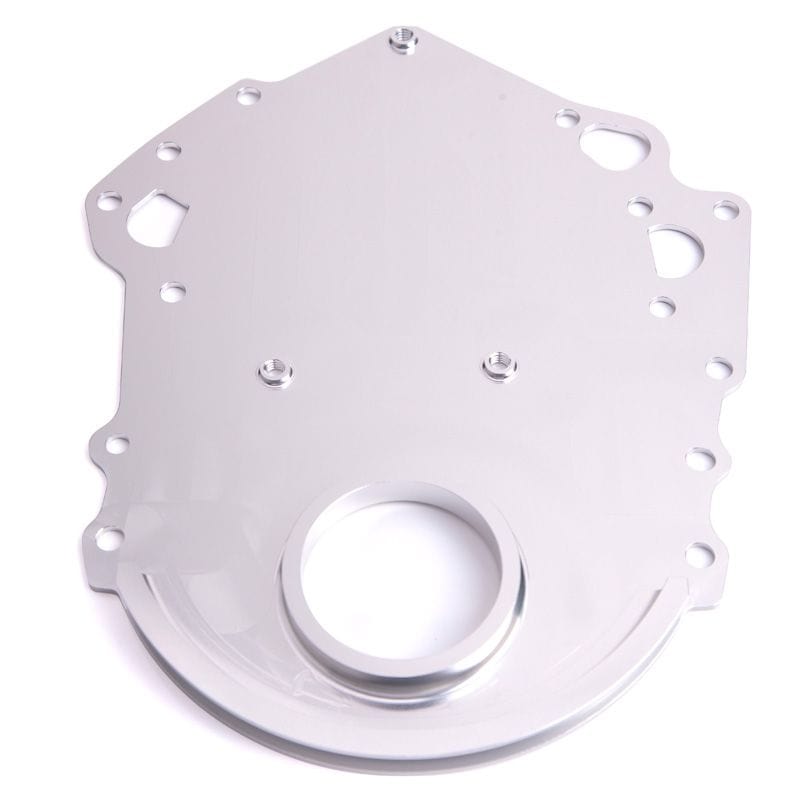 Aeroflow Performance 6061-T6 CNC Machined Aluminium Aeroflow Ford 302-351 Cleveland Billet Timing Cover - Silver Finish AF64-2019S SR