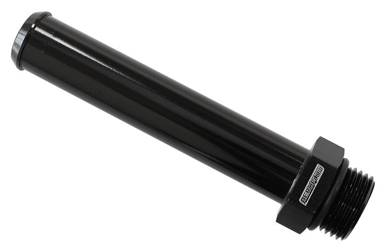 Aeroflow Performance -8 ORB to 5/8" (16mm) Barb, 100mm OAL, Black Finish Aeroflow ORB Barb Adapters AF926-10-08BLK SR
