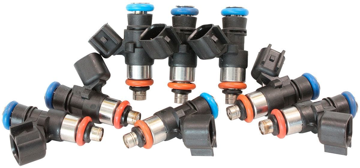Aeroflow Performance 850 cc/min (81 lb/hr) @ 3 bar (43.5 psi) Aeroflow Aeroflow 850cc EV14 Short USCAR Fuel Injector, Set of 8 AF49-1925-8 SR