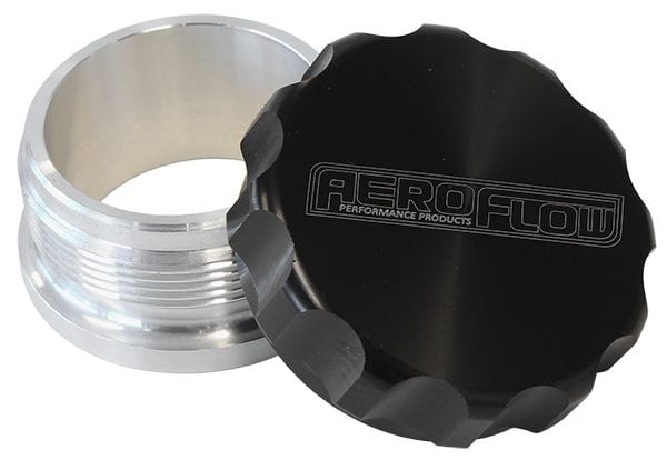 Aeroflow Performance Aeroflow 2-1/2" Billet Aluminium Weld-On Filler with Black Cap AF460-40BLK SR