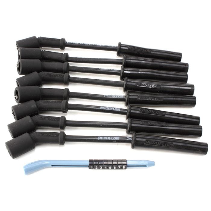 Aeroflow Performance Aeroflow AF4030-32813 Xpro Black 8.5mm Spark Plug Wire Sets Fits GM LS1 engines, 8" length SR