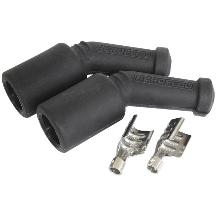 Aeroflow Performance Aeroflow AF4030-3304 Xpro Silicone 45° GM LS Coil Boots & Terminals
Black, 2 pack SR