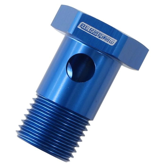 Aeroflow Performance Aeroflow Alloy Banjo Bolt M18 x 1.5
Black Finish Use With -10AN SR