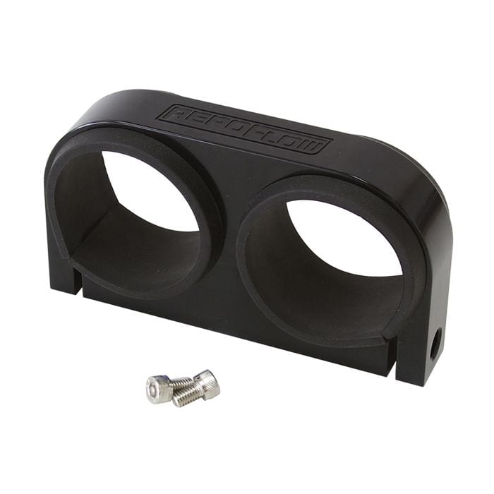 Aeroflow Performance Aeroflow Dual Billet Fuel Pump Bracket Suits Aeroflow/Bosch 044 Fuel Pumps. Can also be used as a 2-5/8" Gauge Holder SR