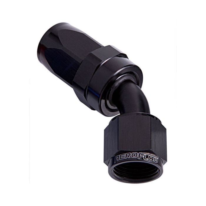Aeroflow Performance Aeroflow Fittings 100 Series Taper 45° Swivel Hose End AF102 SR