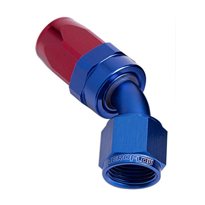 Aeroflow Performance Aeroflow Fittings 100 Series Taper 45° Swivel Hose End AF102 SR