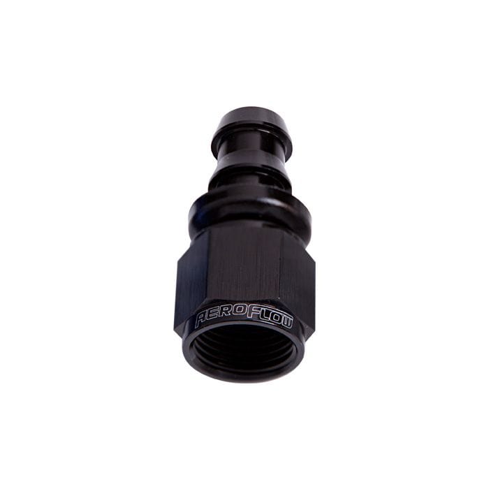 Aeroflow Performance Aeroflow Fittings 400 / 510 Series Full Flow Push Lock Straight Hose End AF401 SR