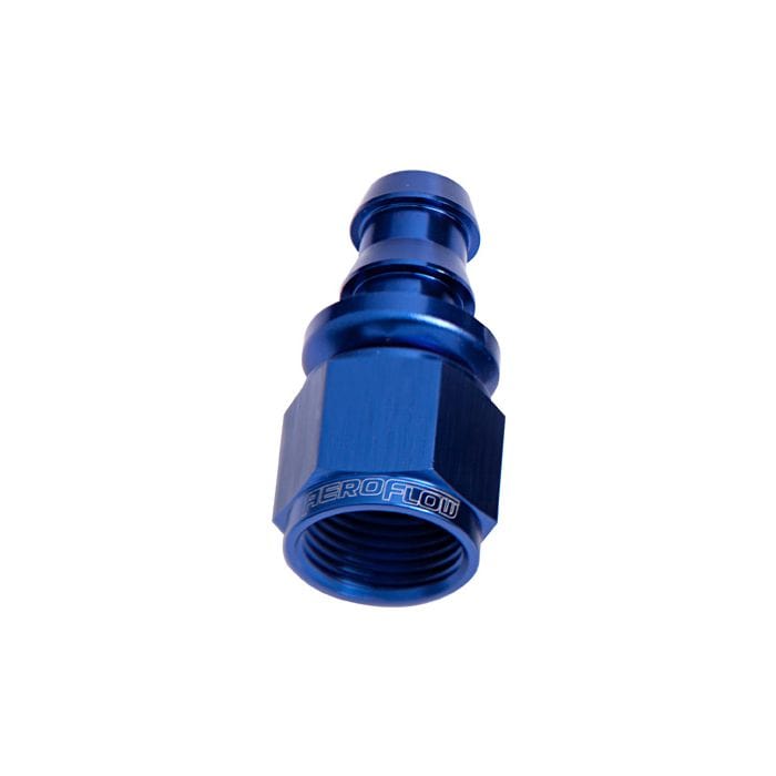 Aeroflow Performance Aeroflow Fittings 400 / 510 Series Full Flow Push Lock Straight Hose End AF401 SR