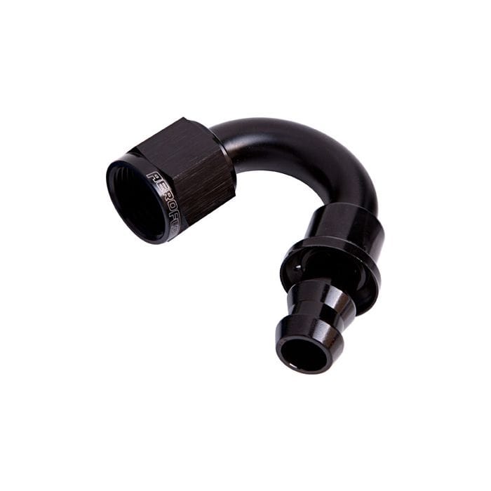 Aeroflow Performance Aeroflow Fittings 400 Series Push Lock 150° Hose End AF405 SR