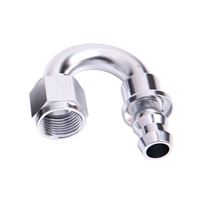 Aeroflow Performance Aeroflow Fittings 400 Series Push Lock 180° Hose End AF406 SR