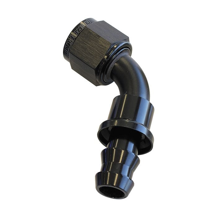 Aeroflow Performance Aeroflow Fittings 400 Series Push Lock 60° Hose End AF418 SR