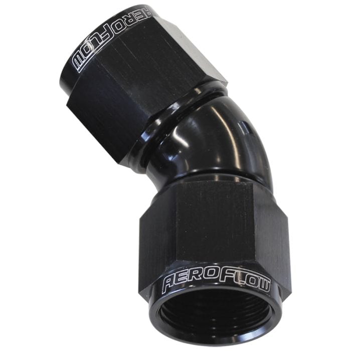 Aeroflow Performance Aeroflow Fittings 45° Full Flow Female Coupler AF563 SR