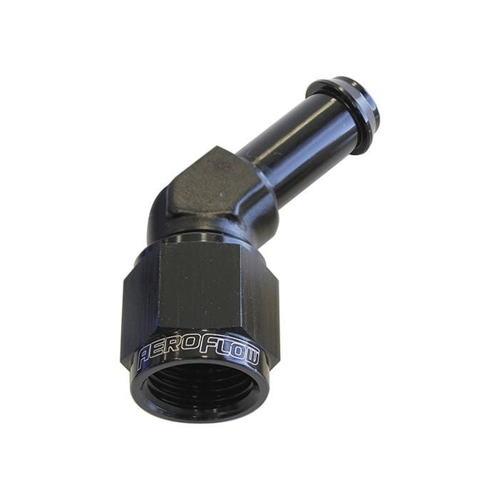 Aeroflow Performance Aeroflow Fittings 45° Hose Barb AF412 Multiple Sizes SR