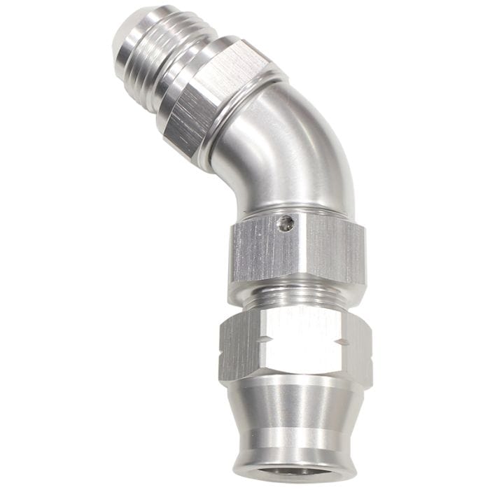 Aeroflow Performance Aeroflow Fittings 45° Tube to Male AN Adapters AF128. Suits Aeroflow, Moroso & Russell Tubing SR