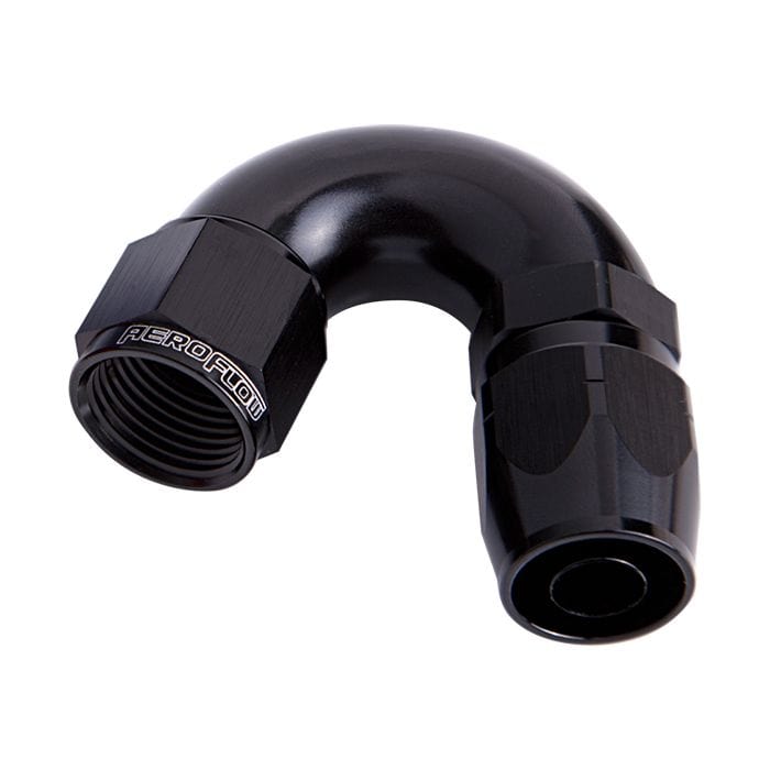 Aeroflow Performance Aeroflow Fittings 550 Series Cutter One-Piece Full Flow Swivel 150° Hose End AF555 SR