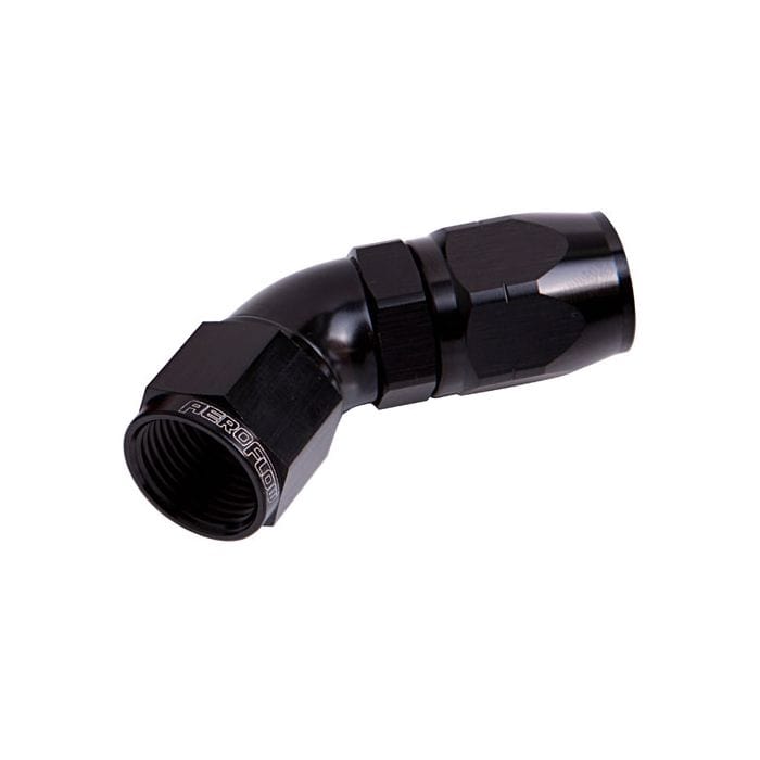 Aeroflow Performance Aeroflow Fittings 550 Series Cutter One-Piece Full Flow Swivel 45° Hose End AF552 SR
