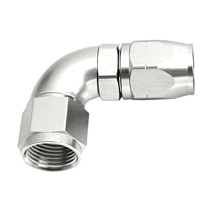 Aeroflow Performance Aeroflow Fittings 550 Series Cutter One-Piece Full Flow Swivel 90° Hose End AF553 SR