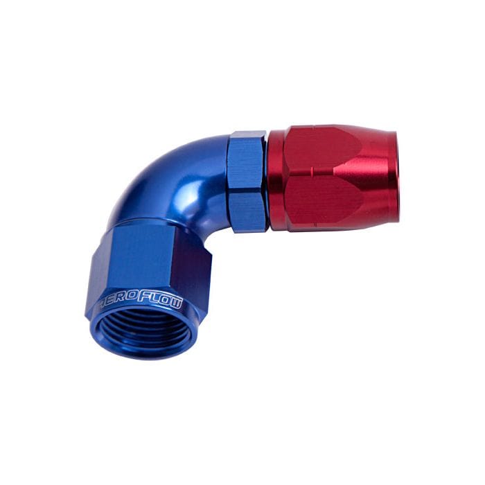 Aeroflow Performance Aeroflow Fittings 550 Series Cutter One-Piece Full Flow Swivel 90° Hose End AF553 SR