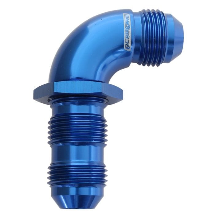 Aeroflow Performance Aeroflow Fittings 90° Full Flow AN Bulkhead - AF533 SR