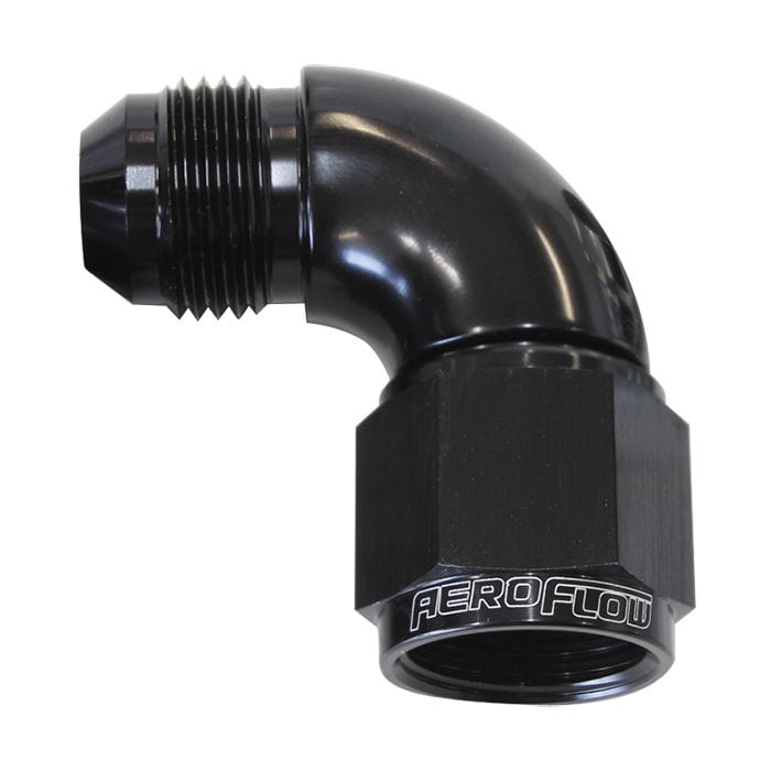 Aeroflow Performance Aeroflow Fittings 90° Full Flow Female/Male Flare Swivel AF543 SR