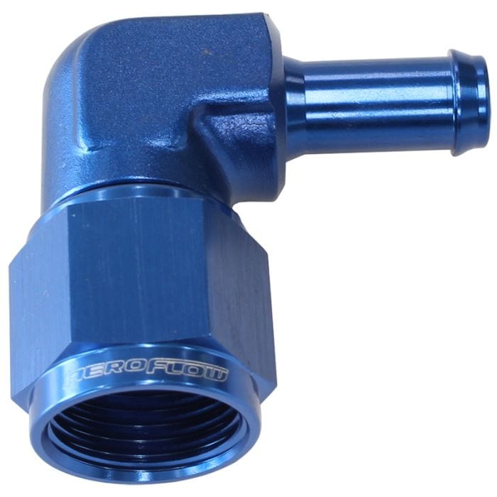 Aeroflow Performance Aeroflow Fittings 90° Hose Barb AF413 - Multiple Sizes SR