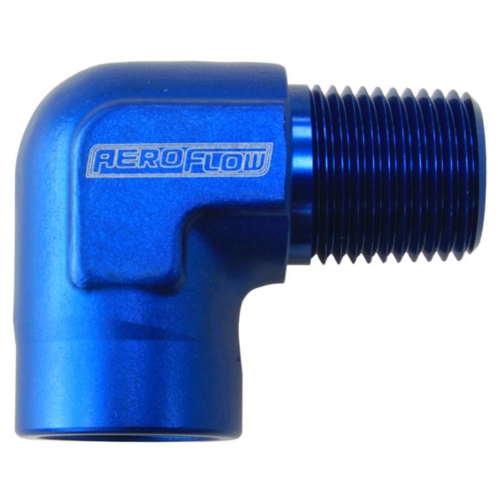 Aeroflow Performance Aeroflow Fittings 90° NPT Female to Male NPT Fitting AF914 SR
