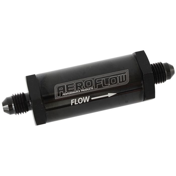 Aeroflow Performance Aeroflow Fittings Long Inline Fuel & Oil Filter
Includes 30 Micron Element, 3" Long, 1" O.D SR