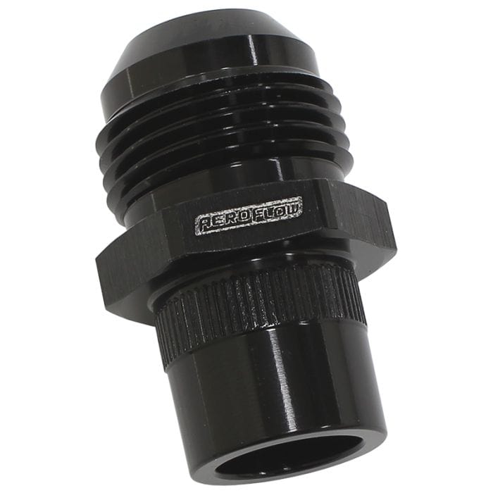 Aeroflow Performance Aeroflow Press In Cover Breather Adapter
-12AN Suit Nissan RB26 SR