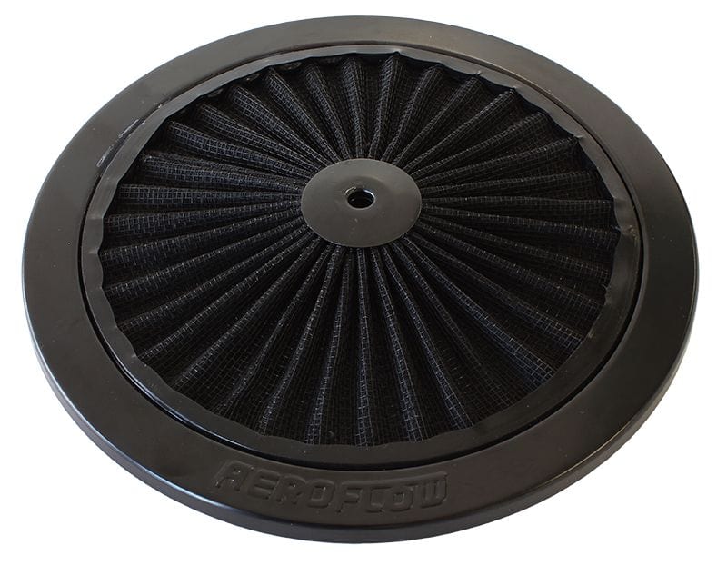 Aeroflow Performance Air Filters AF2251-0901 Black Full Flow Air Filter Top Plate
9" diameter, black washable cotton element SR