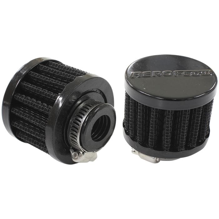 Aeroflow Performance Air Filters AF2271-1340 Black Clamp On Breather
2" (50.8mm) O.D. x 1-1/2" (38mm) High, 5/8" (16mm) Flange Inside Diameter SR