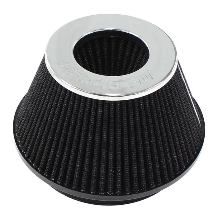 Aeroflow Performance Air Filters AF2811-1009 Universal 6" (153mm) Steel Top Inverted Tapered Pod Filter with Chrome End SR