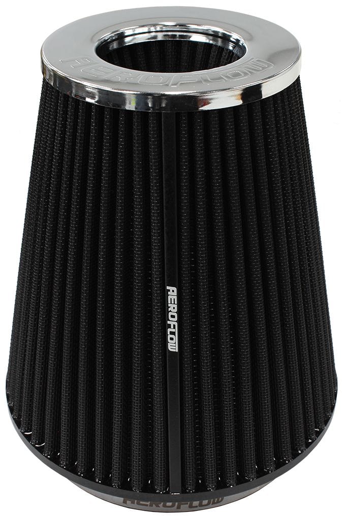Aeroflow Performance Air Filters AF2811-1044 Universal 6" (153mm) Steel Top Inverted Tapered Pod Filter with Chrome End SR