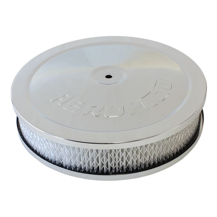 Aeroflow Performance Air Filters AF2856-1110 9" x 2" Chrome Air Filter Assembly
with Paper Element. Suit 5/1/8" SR