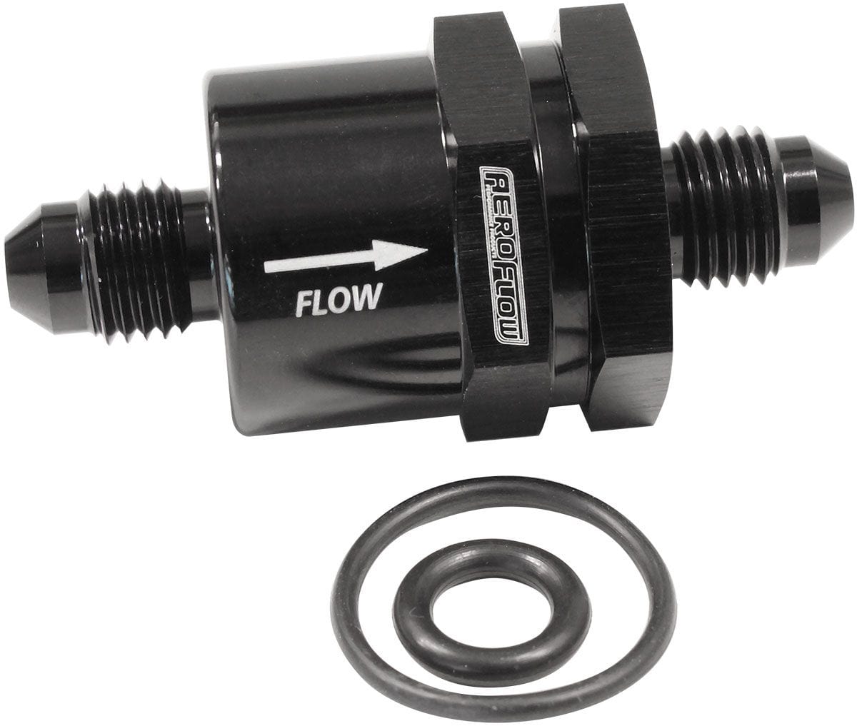 Aeroflow Performance Black Aeroflow Inline Check Valve -4AN AF612-04BLK SR