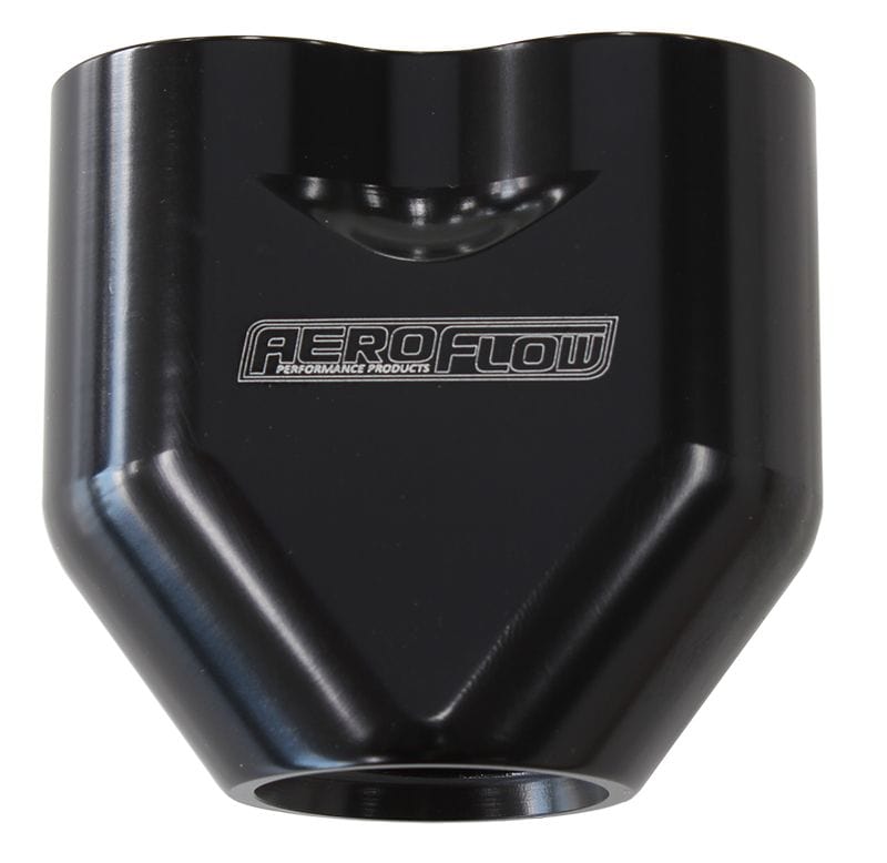Aeroflow Performance Black Finish. 2 x -8 ORB Ports, 1 x -10 ORB Port Aeroflow Billet 3 Port ORB U-Block AF455-10-08BLK SR