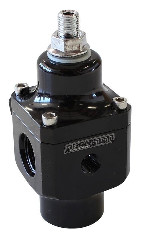 Aeroflow Performance Black Finish. 4-12 psi. Rated to 750 HP Aeroflow Billet 2-Port Carburettor Fuel Pressure Regulator -8 ORB AF66-2047BLK SR