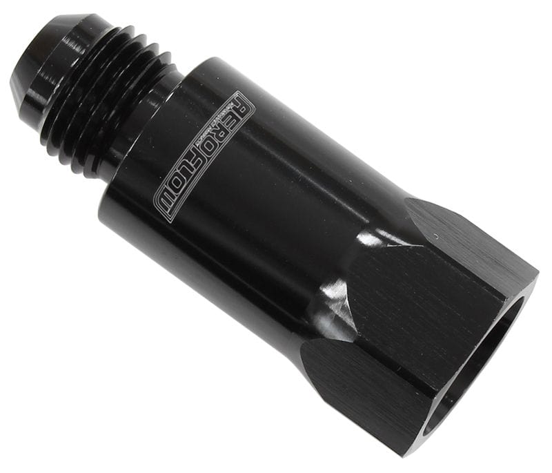 Aeroflow Performance Black Finish. -8 Female ORB to -8 Male AN Aeroflow Roll Over Valve -8AN AF614-08BLK SR