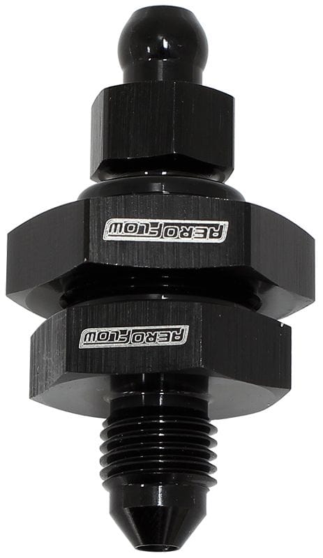 Aeroflow Performance Black Finish Aeroflow -3AN Bleed Nipple Bulkhead Fitting AF64-2130 SR