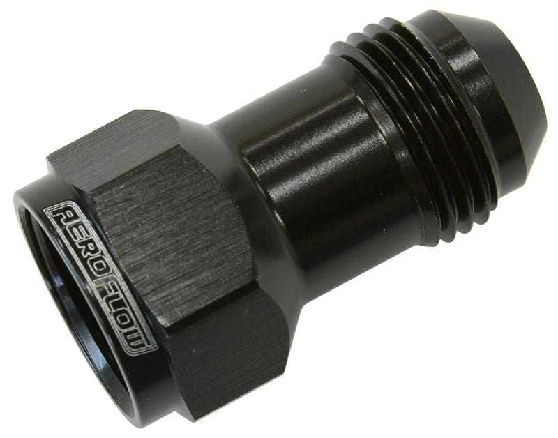 Aeroflow Performance Black Finish Aeroflow AN Female to Male Extension -6AN to -6AN AF952-06BLK SR