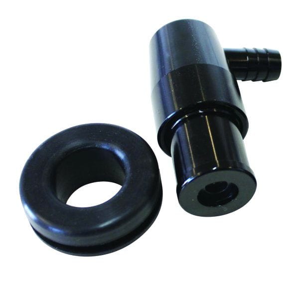 Aeroflow Performance Black Finish. Aeroflow Billet PCV Valve with 3/8" Barb AF64-2106BLK SR