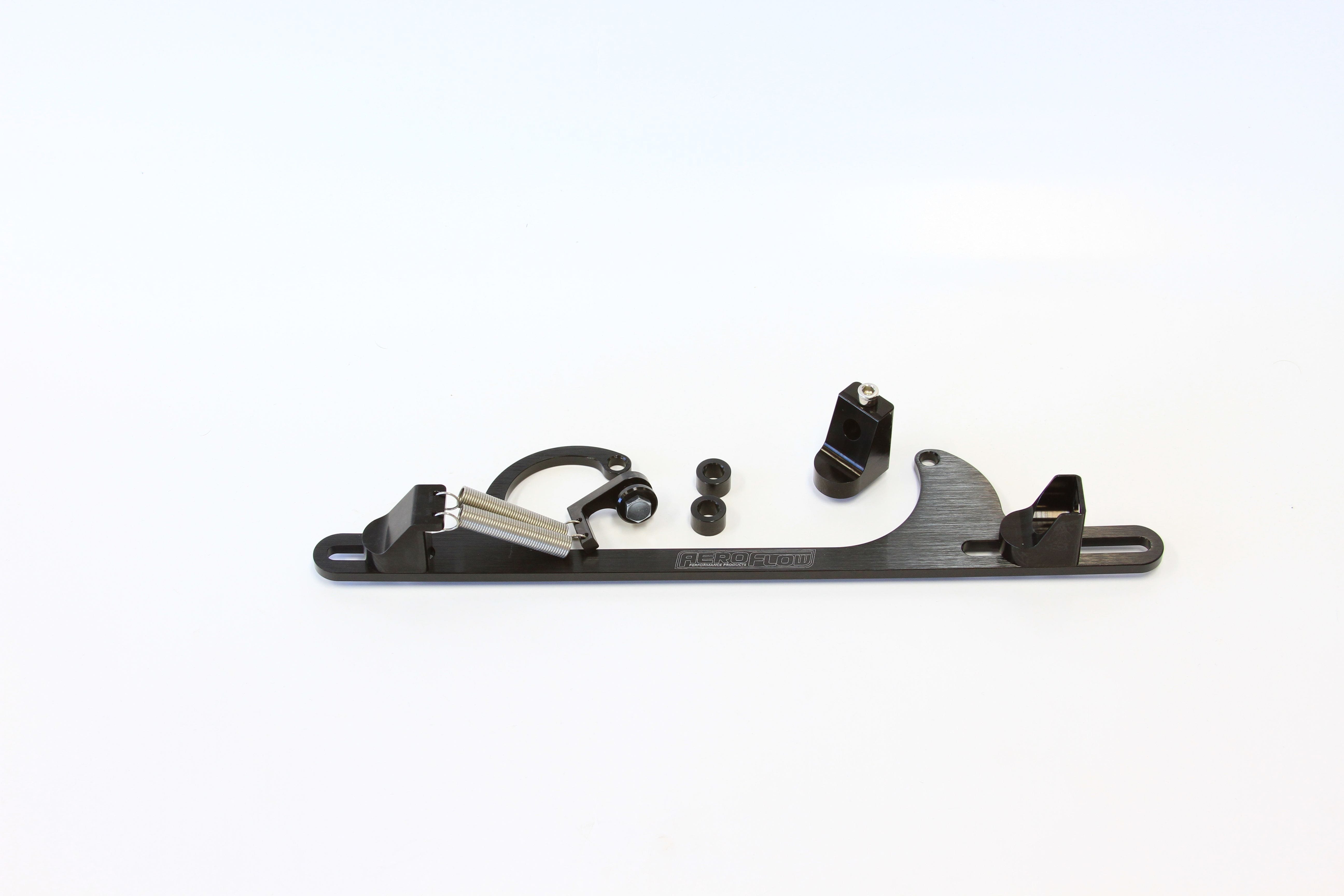 Aeroflow Performance Black Finish Aeroflow Billet Throttle Cable Bracket 4150 Style AF64-2001BLK SR