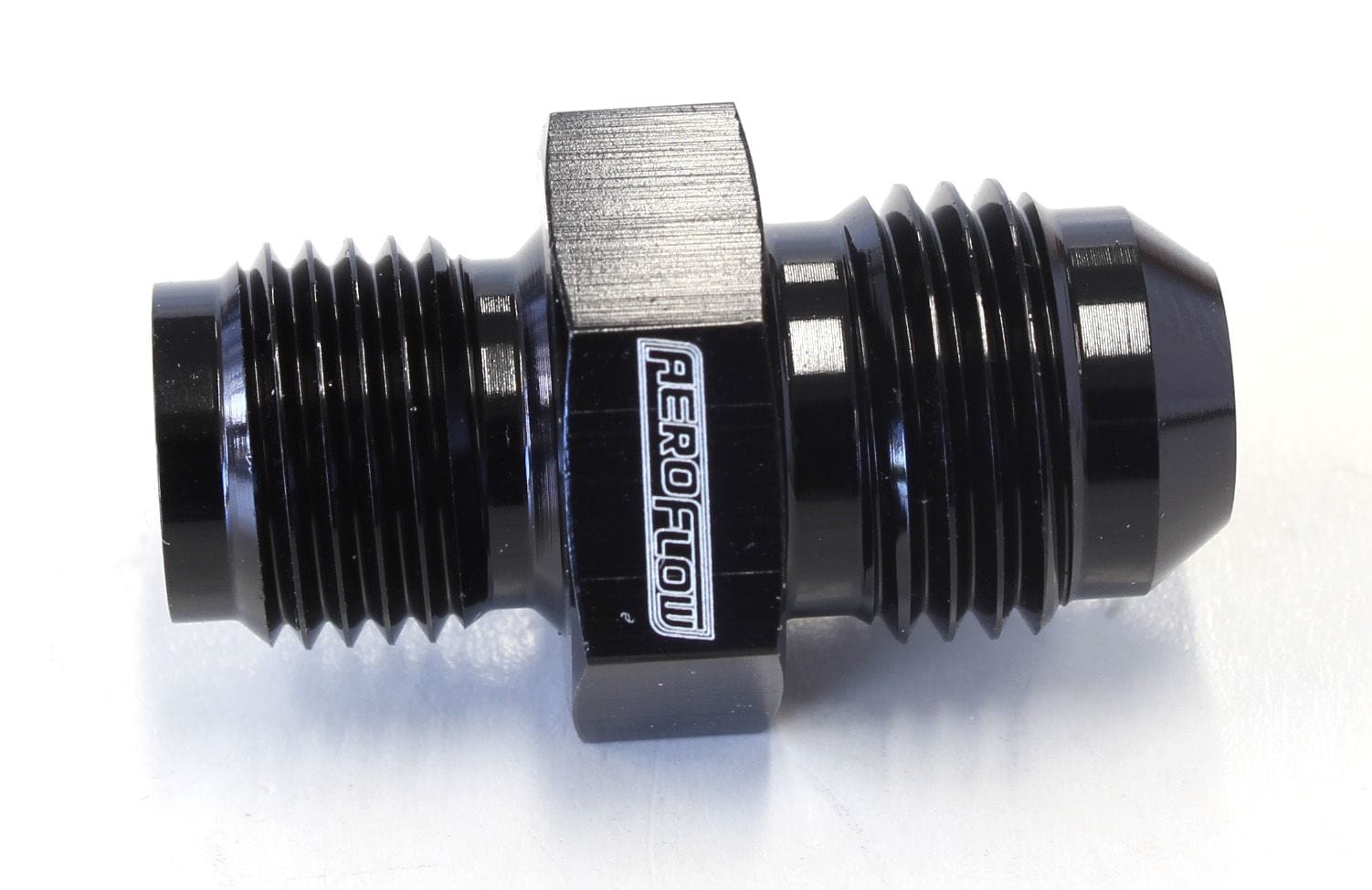 Aeroflow Performance Black Finish Aeroflow Inverted Seat Adapter 1/2"-20 to -6AN AF703-06BLK SR