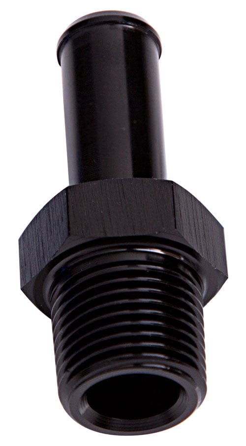 Aeroflow Performance Black Finish Aeroflow Male NPT to Barb Straight Adapter 1/8" to 1/4" AF841-04BLK SR