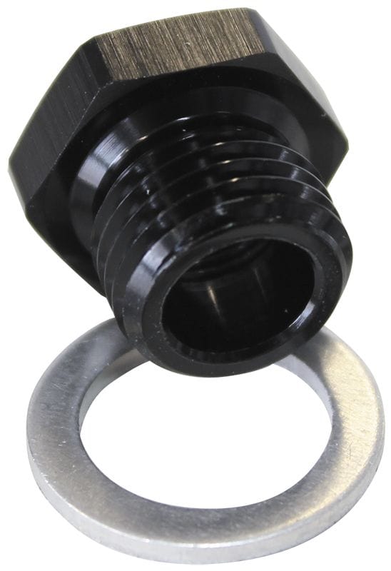Aeroflow Performance Black Finish Aeroflow Metric Pipe Reducer M12 x 1.5 to 1/8" AF912-M12-02BLK SR