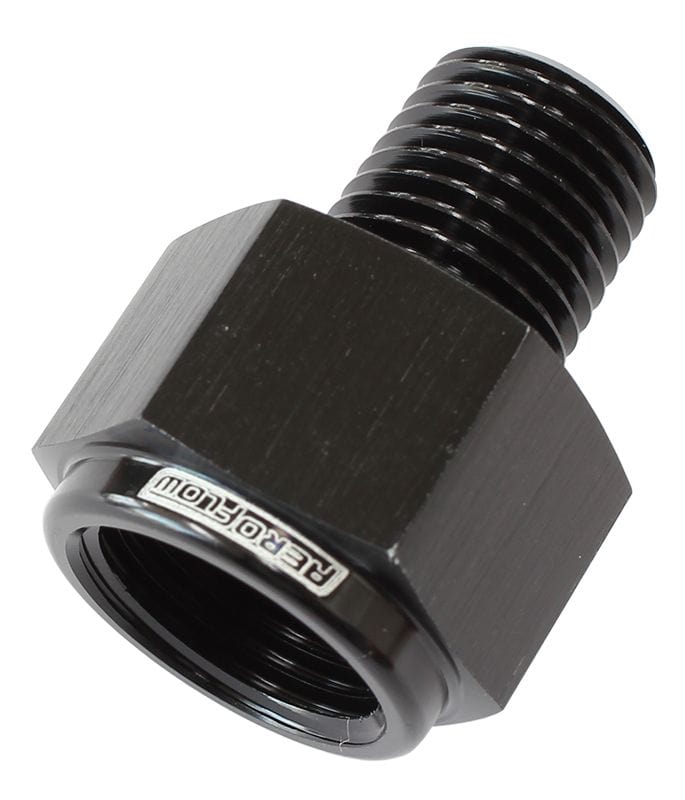 Aeroflow Performance Black Finish Aeroflow NPT Pipe Reducer 1/8" to 1/4" AF912-02-04BLK SR
