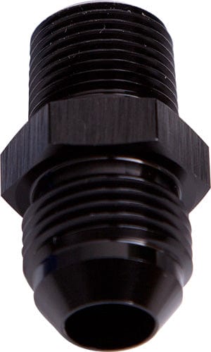 Aeroflow Performance Black Finish Aeroflow NPT to Straight Male Flare Adapter 3/8" to -6AN AF816-06-06BLK SR