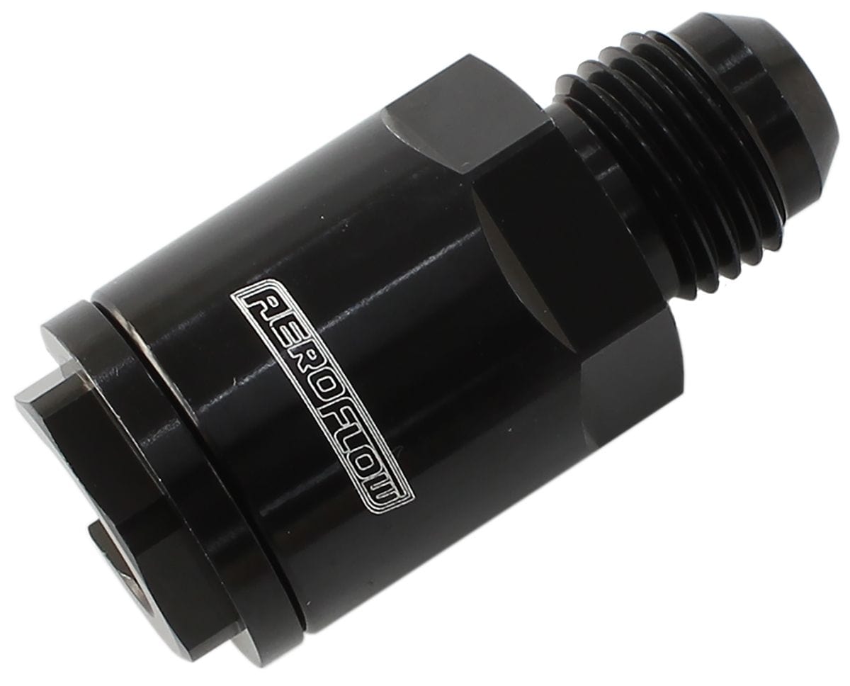 Aeroflow Performance Black Finish Aeroflow Push-On EFI Fuel Fitting LS & LT 3/8" Hose to -8AN AF808-03BLK SR