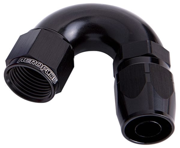 Aeroflow Performance Black Finish. Suits 100 & 450 Series Hose Aeroflow 550 Series Cutter One-Piece Full Flow Swivel 150° Hose End -10AN AF555-10BLK SR